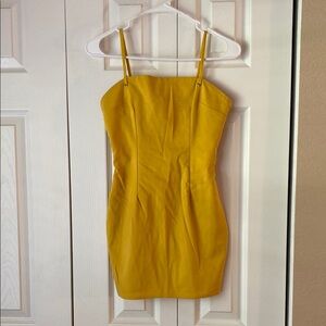 Superdown Yellow Gold Mini Dress